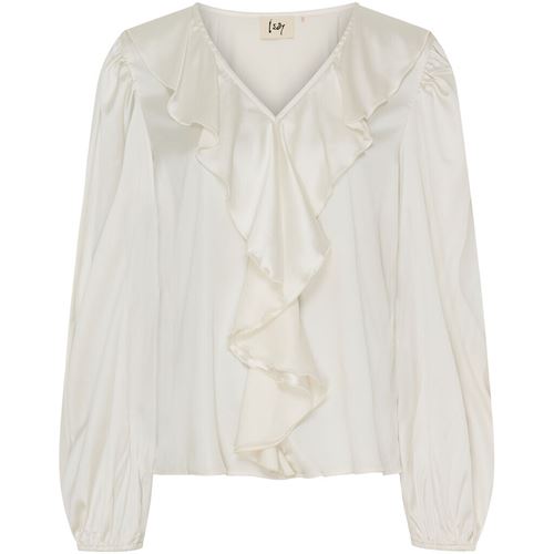 Blusar/Skjortor - Steff flounce blouse – Broken white